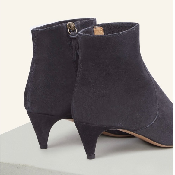 Isabel Marant Derst Black Suede Zip Kitten Heel Ankle Boots Booties - Picture 4 of 14